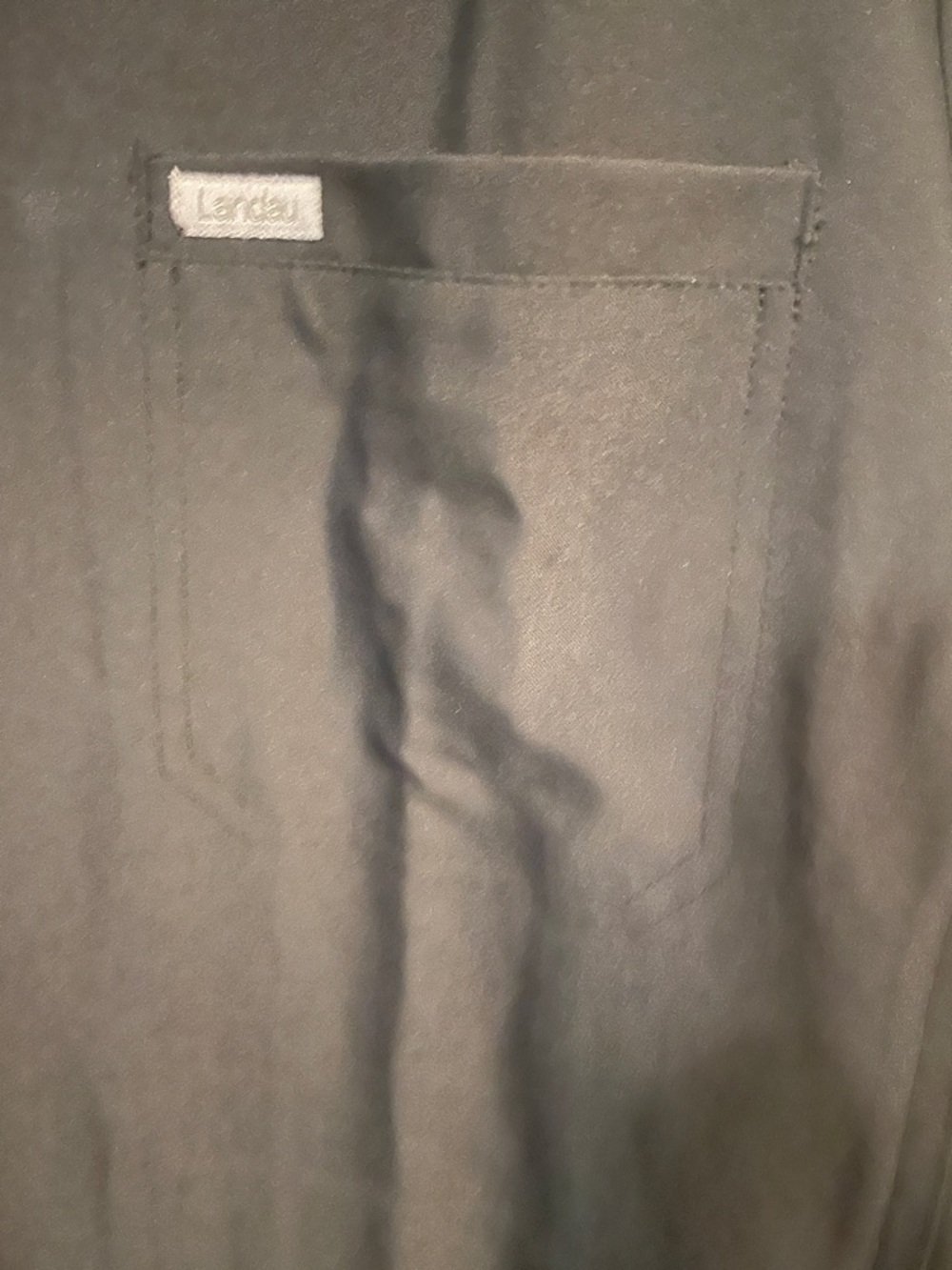Landau Black Lightweight Full-Zip Scrub Jacket Unisex Medium - Picture 4 of 6